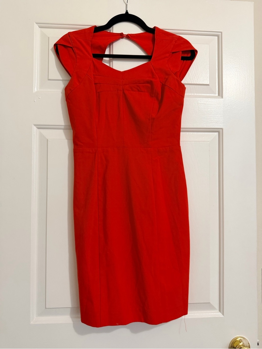 Forever 21 Vibrant Red Cap-Sleeve Sheath Dress